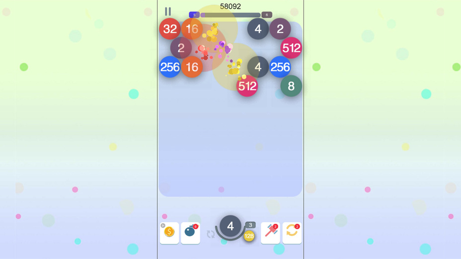 Игра Bubble 2048 играть онлайн в браузере