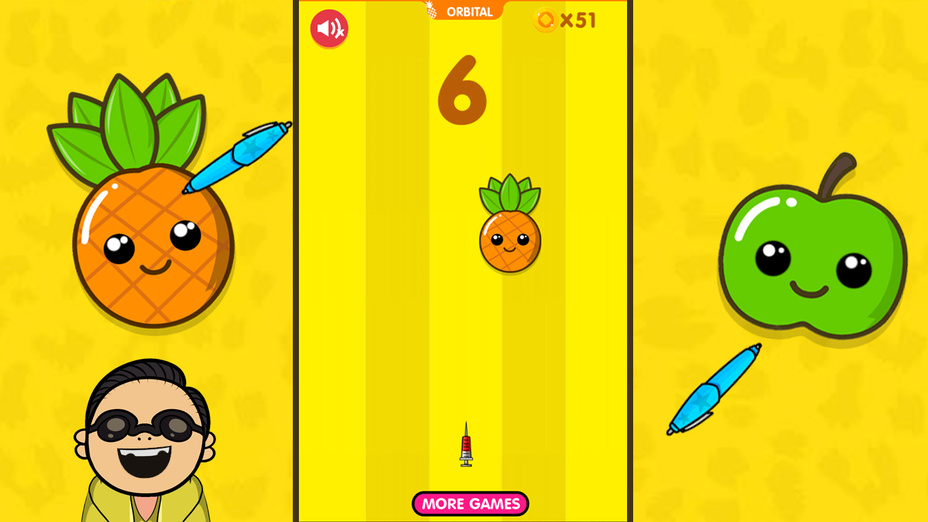 Игра Pineapple Pen играть онлайн в браузере