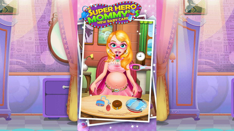 Игра Superhero Mommy's New Baby играть онлайн в браузере