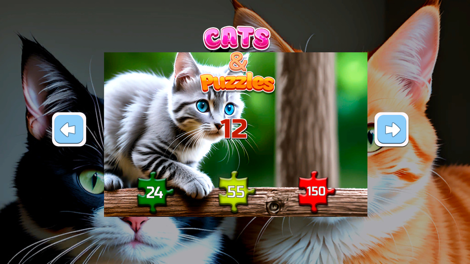 Игра Cats & Puzzles играть онлайн в браузере