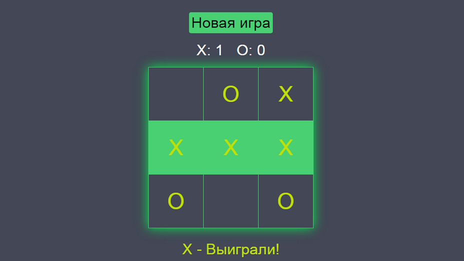 Играть в Крестики-нолики: битва двух игроков онлайн без регистрации