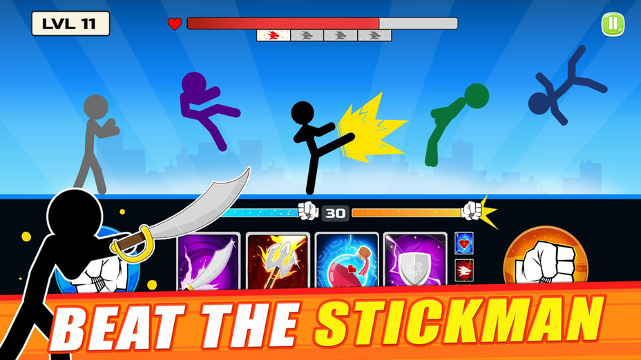 Играть в Stickman Fighting онлайн без регистрации