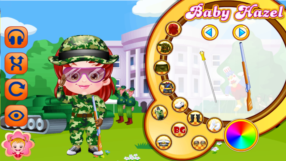 Играть в Baby Hazel Defense Officer Dressup онлайн без регистрации