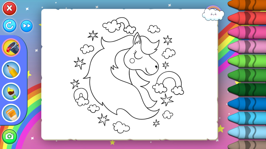 Играть в Unicorn Coloring онлайн без регистрации