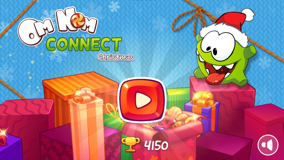 Играть в Om Nom Connect Christmas онлайн без регистрации